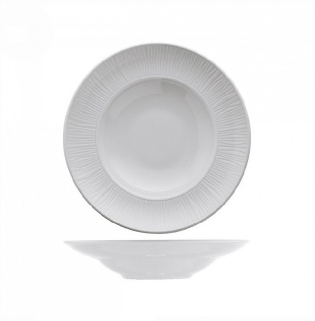 Тарілка для пасти 27см EMOTION білий бамбук РОЗПРОДАЖ