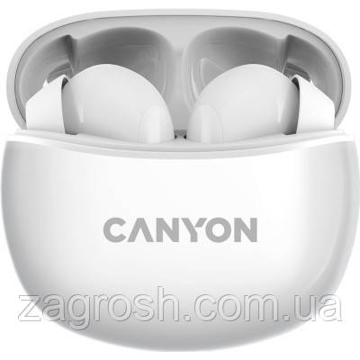 Promo Ціна! Навушники Canyon TWS-5 White (CNS-TWS5W) - тільки на ZaGrosh.com.ua, фото 1