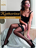 Панчохи 20 ден з мережививом Katherina Romantic 20 червоного кольору розміри 1/2 3/4, фото 3