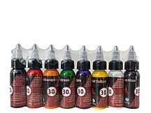 Набір фарби для аерографії BELEON Tatto , 8 штук в упаковці