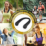 Портативний шийний вентилятор, шийний вентилятор без лопатей, для подорожей у приміщенні та на відкритому повітрі, USB, фото 5