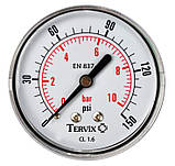355212 манометр Tervix Pro Line 63 0-6 бар 1/4" рад., фото 3