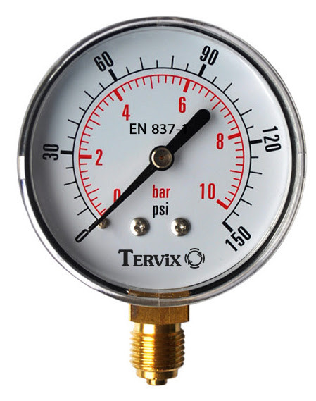 355212 манометр Tervix Pro Line 63 0-6 бар 1/4" рад.