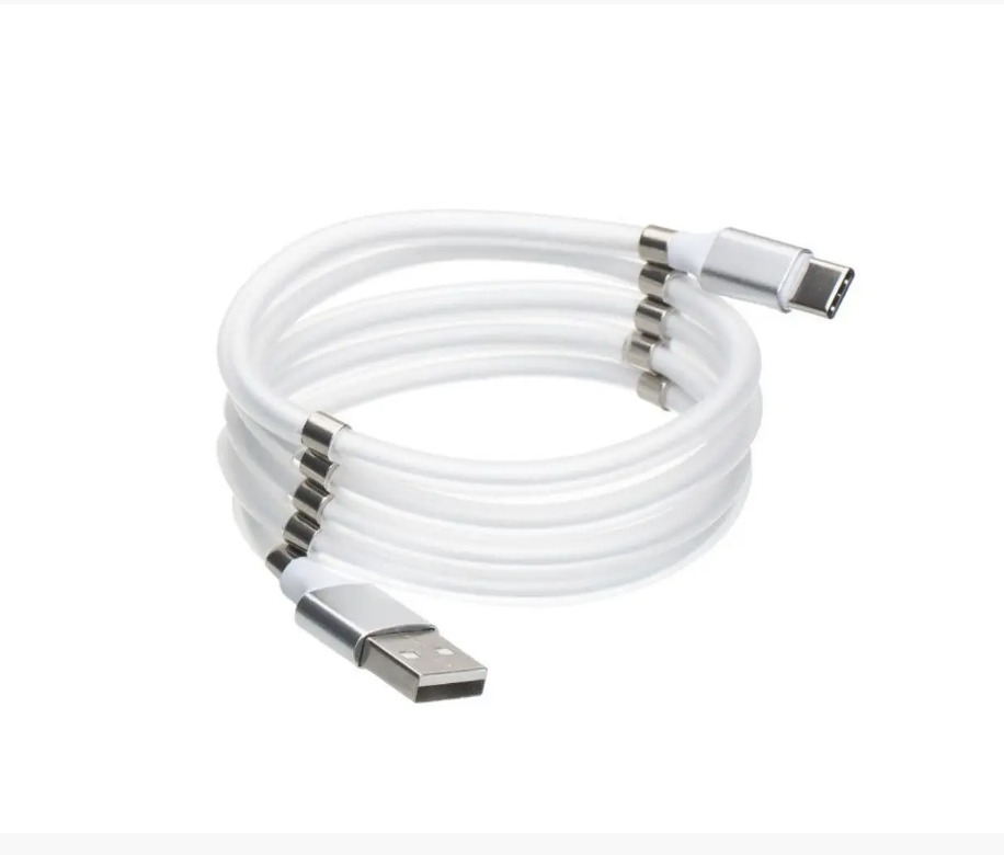 USB КАБЕЛЬ МАГНІТНИЙ SUPERCALLA TYPE-C 2.1A 1M БІЛИЙ