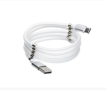 USB КАБЕЛЬ МАГНІТНИЙ SUPERCALLA TYPE-C 2.1A 1M БІЛИЙ