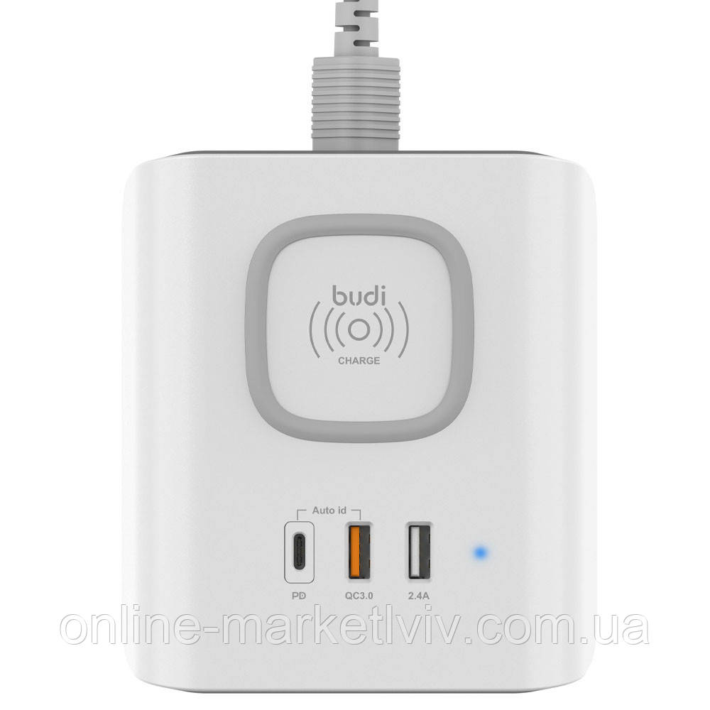 Бездротовий зарядний пристрій 5W, 2хUSB, Budi M8J027T / Бездротова зарядка для телефону