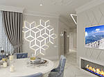 Гіпсові 3D-панель LED Пелюстки DecoWallsTM, фото 3
