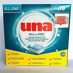 Una All in 1 Таблетки для посудомийних машин 70 шт