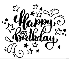 Наліпка на коробку-сюрприз - Happy Birthday