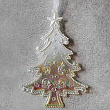 Ялинкова іграшка "Перламутрова ялинка" 12,7 см, фото 2