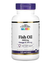 Омега-3 21st Century Omega 3 Fish Oil 1000 мг 120 капс США