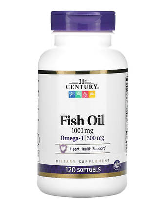 Риб'ячий жир 21st Century Omega 3 Fish Oil 1000 мг 120 капс США, фото 1
