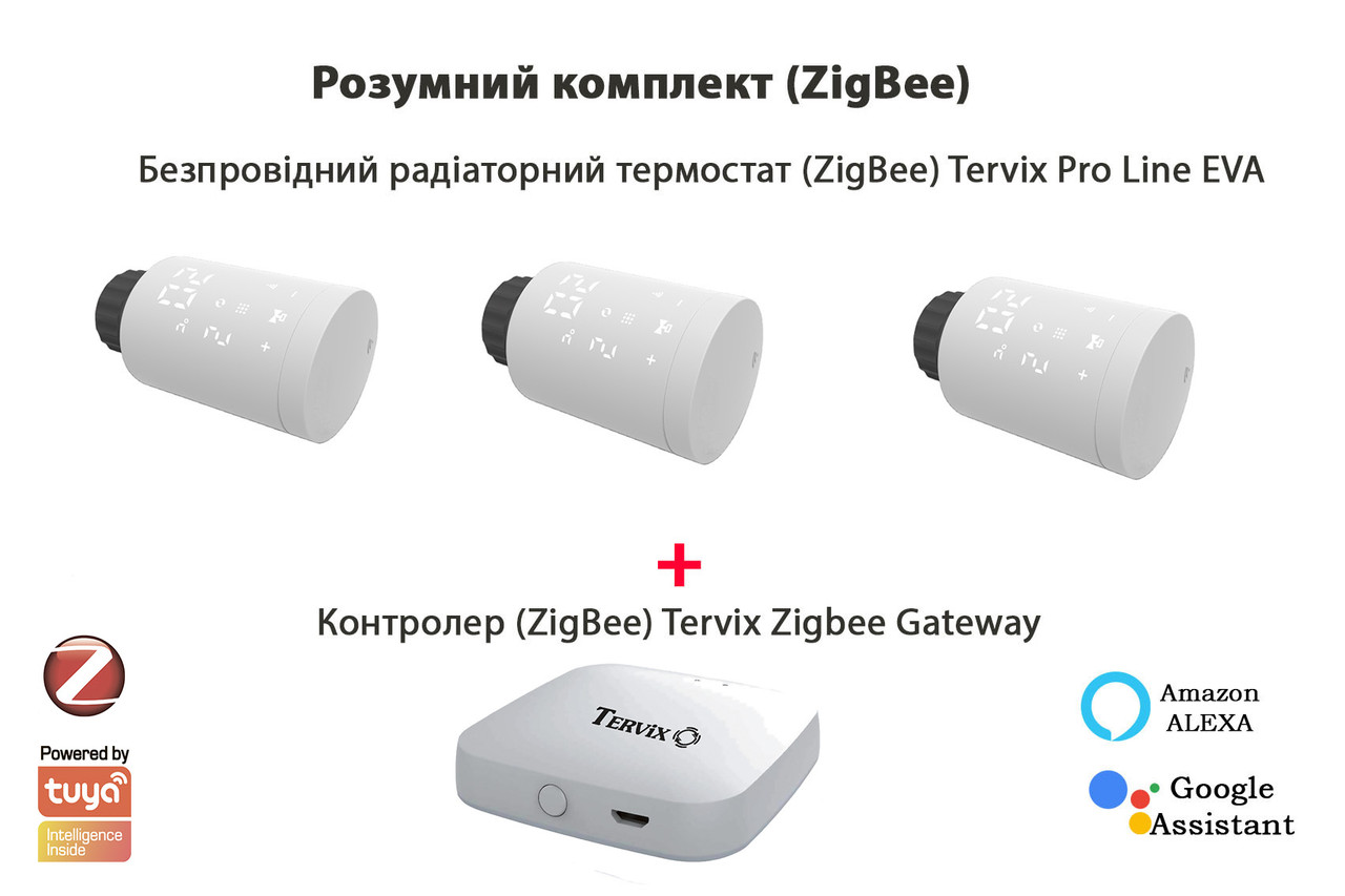 2287313 Комплект Tervix Pro Line EVA2 (3 шт.) + контролер Tervix ZigBee Gateway