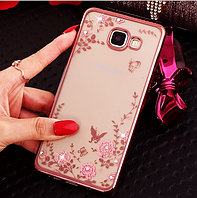 Силіконовий чохол-накладка з камінцями Сваровскі для Samsung Galaxy A5 2017 / A520