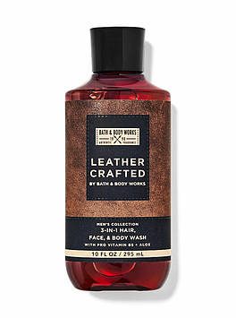 Чоловічий гель для душу три в одному Bath and Body Works Leather Crafted 3-in-1 Hair, Face & Body Wash 295 мл