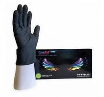 Рукавички нітрилові чорні (L) 4 гр*50 пар/уп Care365
