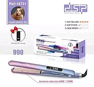 Прасочка для волосся плойка з терморегулятором і дисплеєм DSP 10731 Праска для волосся з керамічними пластинами, фото 4