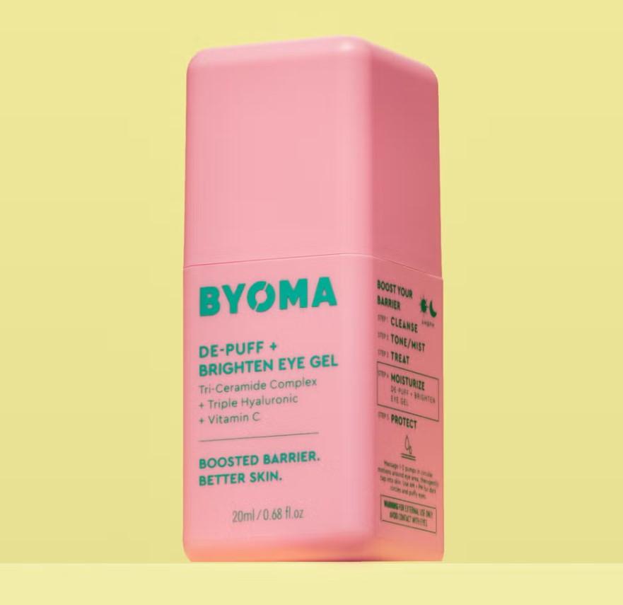 Крем-гель для шкіри навколо очей від темних кіл і набряків Byoma De-puff + Brighten Eye Gel, 20 мл