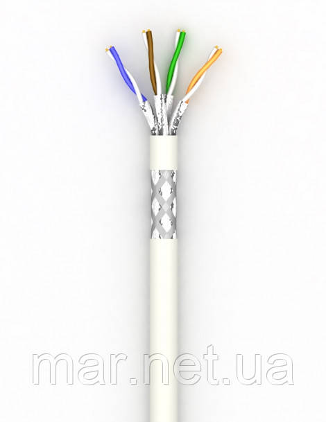 Кабель SFTP кат.6a LSOH 600МГц КПпВонг-HFО-вторинного поліетилену (500) 4*2*0,56, 500м