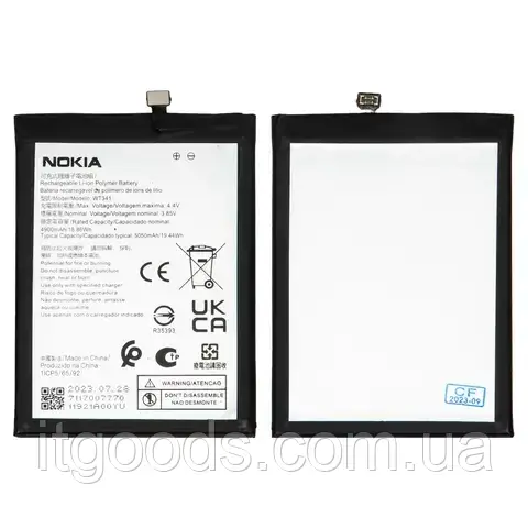 Оригінальний акумулятор WT341 5050mAh для Nokia G11 TA-1401 / Nokia G21 TA-1418, TA-1477, TA-1415, TA-1405