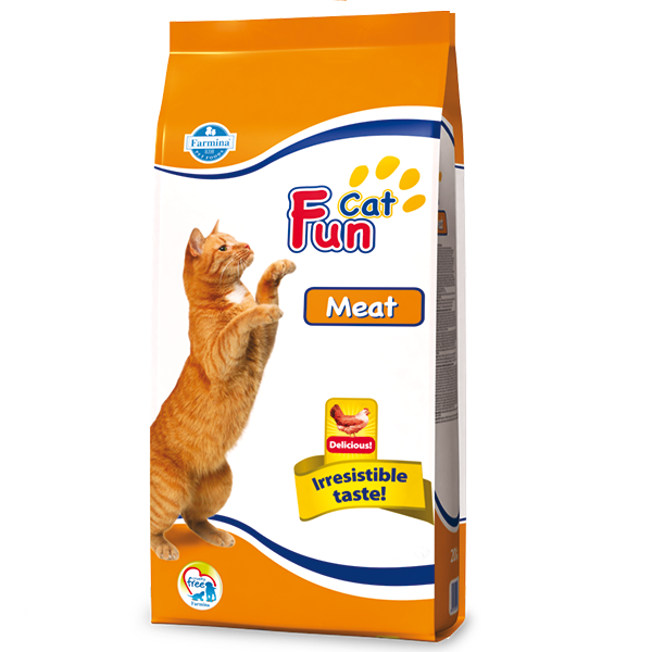 Повнораційний сухий корм Farmina Fun Cat, для дорослих котів, з м'ясом, 20 кг (*), фото 1