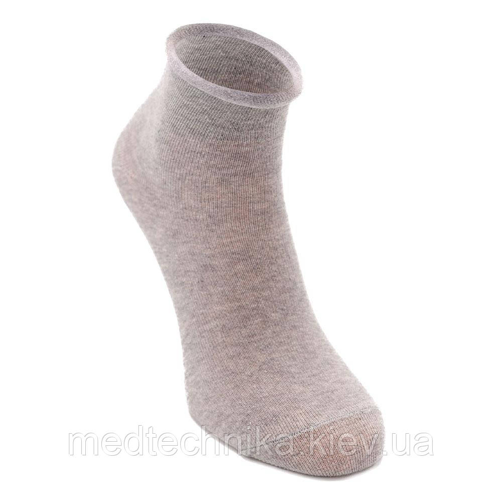 Шкарпетки, безутискові, світло-сірі, Leostep-35-37, фото 1