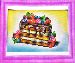 Набір для вишивання бісером ArtWork Десерт тортик Д 054 розмір 10.5х14.5