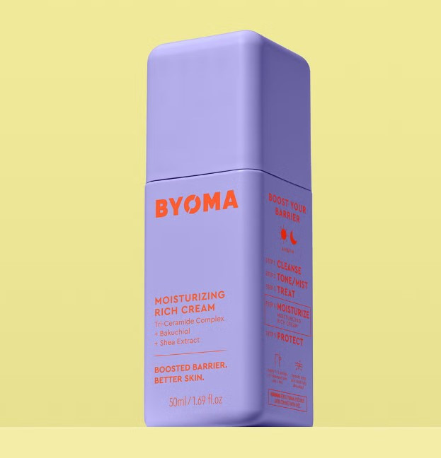 Поживний зволожуючий крем для обличчя з бакучіолом Byoma Moisturising Rich Cream, 50 мл