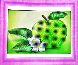 Набір для вишивання бісером ArtWork Яблуко зелене Д 079 розмір 10.5х14.5