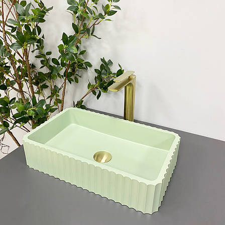 Умивальник (раковина) VBI FLORENTIA LIGHT GREEN MATT накладний, фото 1