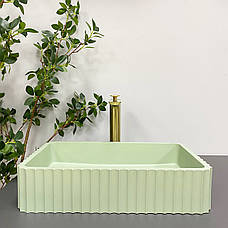 Умивальник (раковина) VBI FLORENTIA LIGHT GREEN MATT накладний, фото 4