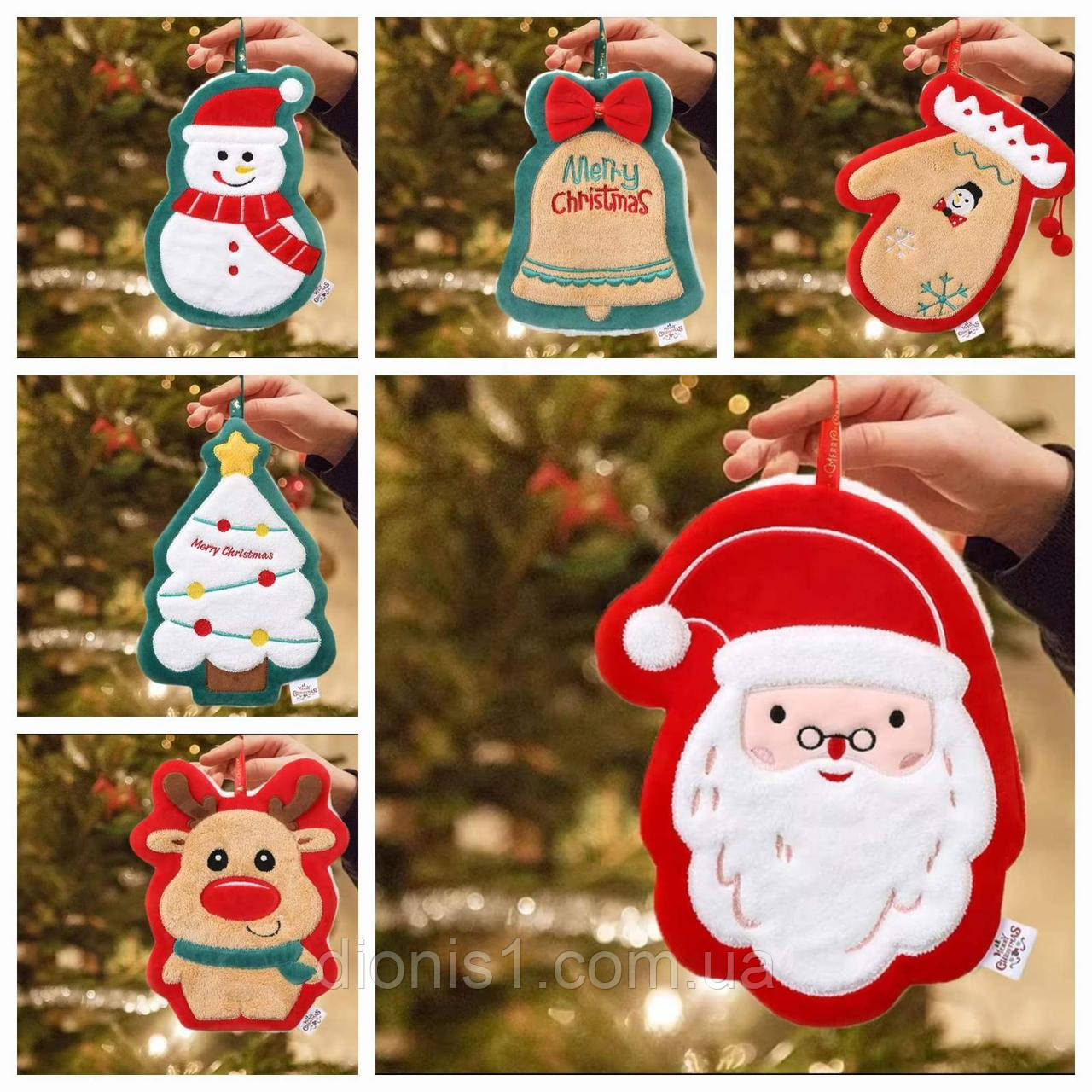 Кухонний рушник прихватка Різдво мікрофібра 1 шт. в упаковці. розмір 26х20, фото 1