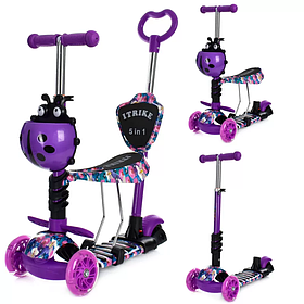 Самокат-біговел iTrike 5в1 фіолетовий JR3058IWP15