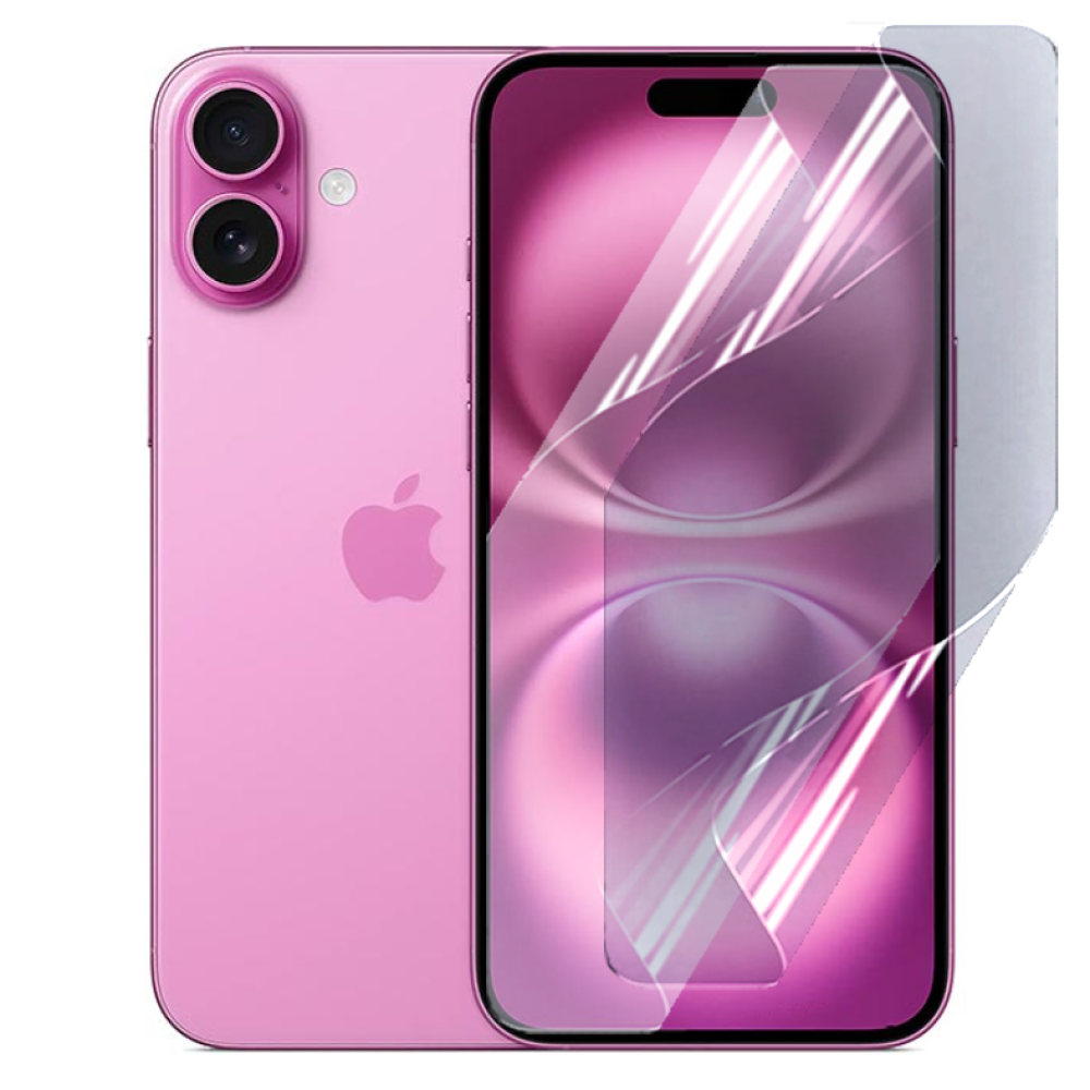 Протиударна гідрогелева плівка Hydrogel Film для iPhone 16 Plus, Transparent, фото 1