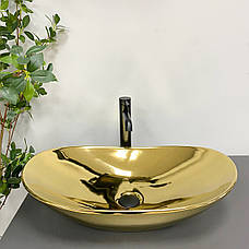 Умивальник (раковина) VBI TURIN GOLD GLOSSY накладний, фото 5