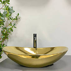 Умивальник (раковина) VBI TURIN GOLD GLOSSY накладний, фото 6