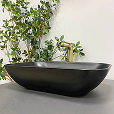 Умивальник (раковина) VBI AVEZZANO BLACK MATT накладний, фото 5