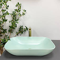 Умивальник (раковина) VBI AVEZZANO GREEN MATT накладний, фото 4