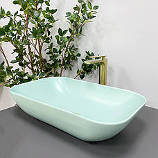 Умивальник (раковина) VBI AVEZZANO GREEN MATT накладний, фото 5