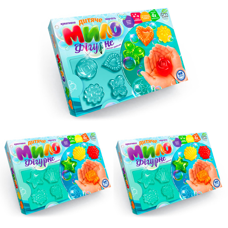 Набір Danko Toys Дитяче Фігурне Мило малий укр в асорт. арт. DFM-01-01U,02U,03U