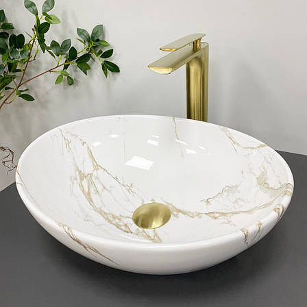 Умивальник (раковина) VBI PARMA STAINS GLOSSY накладний, фото 1