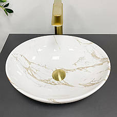 Умивальник (раковина) VBI PARMA STAINS GLOSSY накладний, фото 5