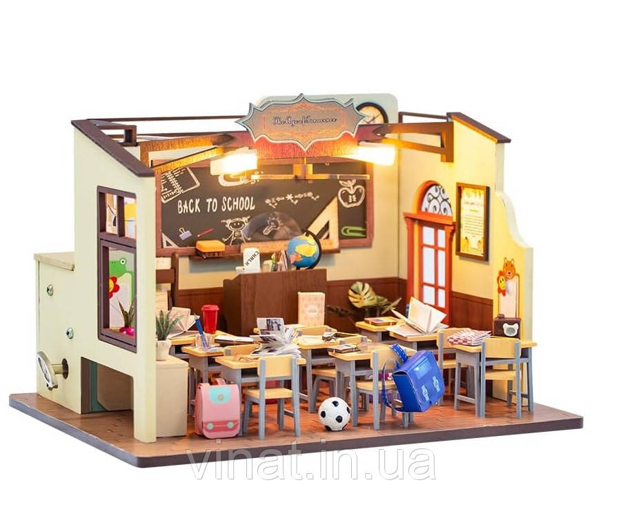 Румбокс Шкільний клас Roombox The Age of Innocence DIY CuteBee Інтер'єрний конструктор M2321