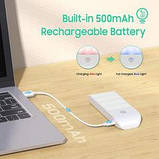 Світлодіодні нічні ліхтарі з датчиком руху, 2 шт., що перезаряджаються через USB, 3 режими, магнітна наклейка для гардеробу, фото 2