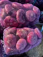 Овочева сітка з дрібною ячейкою 28х40 на 5кг. Євро сітка-мішок для овочів.