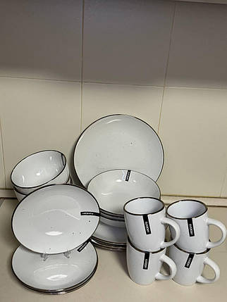 Сервіз Ardesto Marmo MRW 20 предметів білий, фото 1