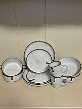 Сервіз Ardesto Marmo MRW 10 предметів білий