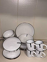 Сервіз Ardesto Marmo MRW 20 предметів білий, фото 4
