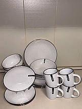 Сервіз Ardesto Marmo MRW 20 предметів білий, фото 3
