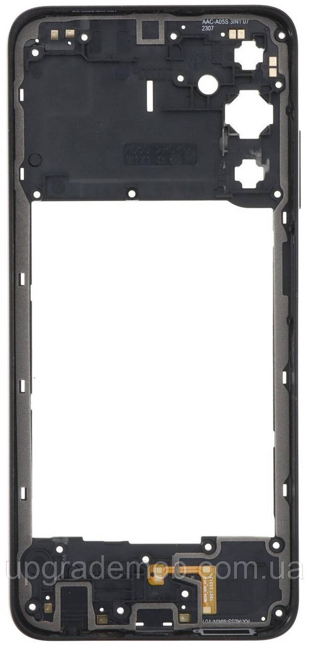 Рамка дисплея Samsung A057 Galaxy A05s чорна, фото 1